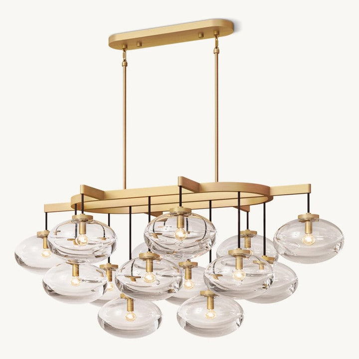 Celeste Clear Glass Linear Chandelier 54"