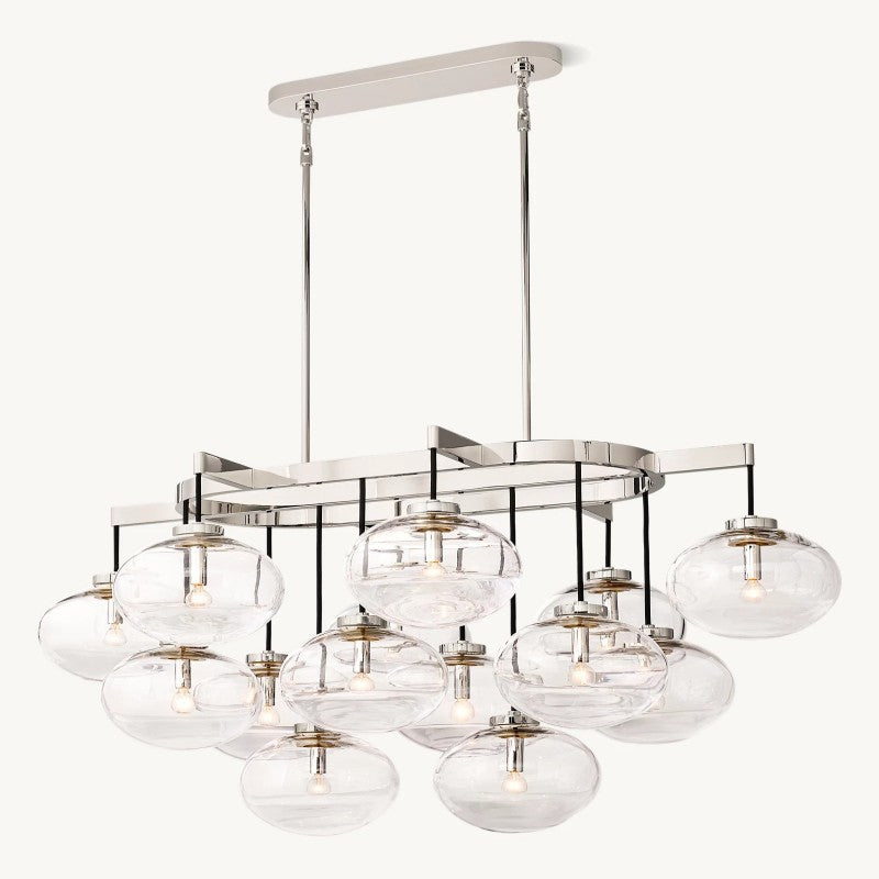 Celeste Clear Glass Linear Chandelier 54"