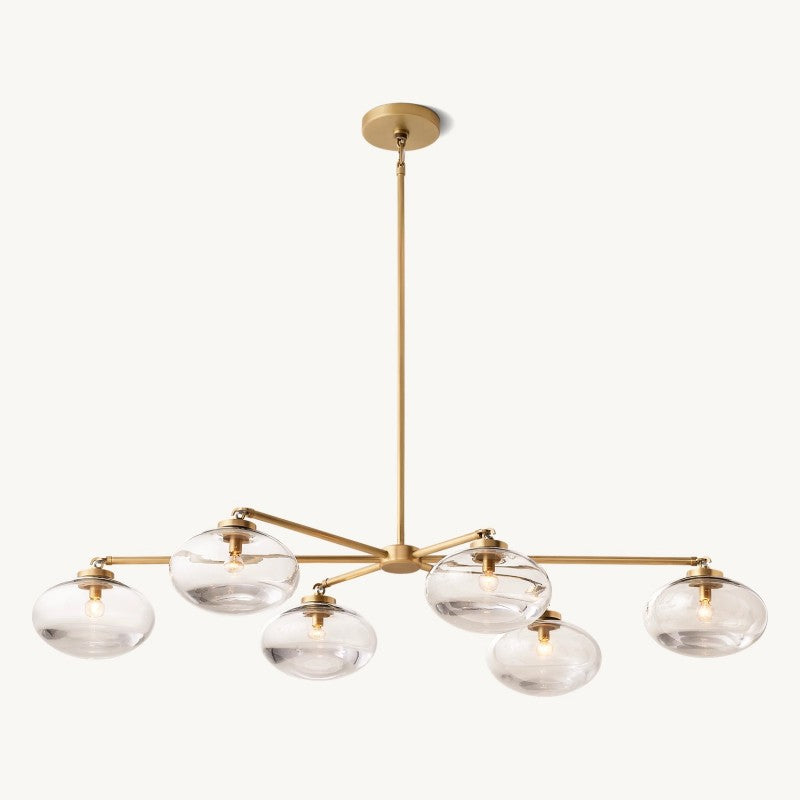 Celeste Clear Glass Mobile Linear Chandelier