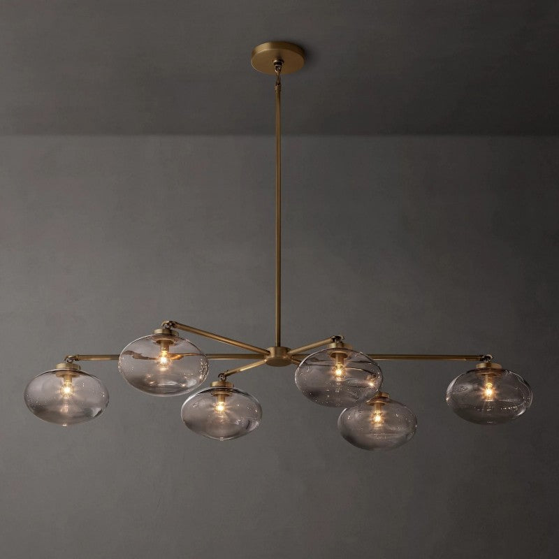 Celeste Clear Glass Mobile Linear Chandelier