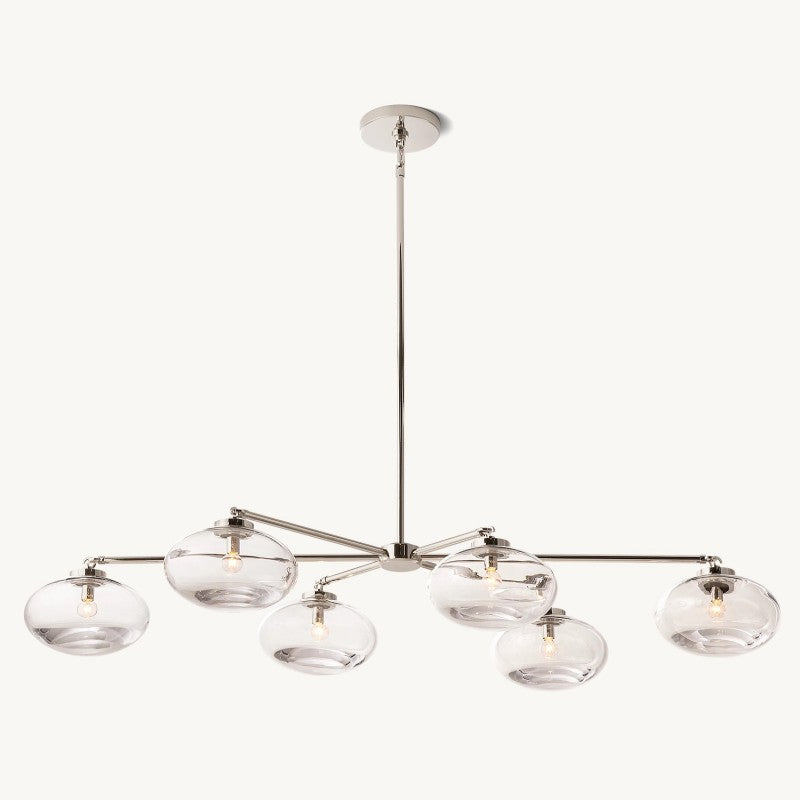 Celeste Clear Glass Mobile Linear Chandelier