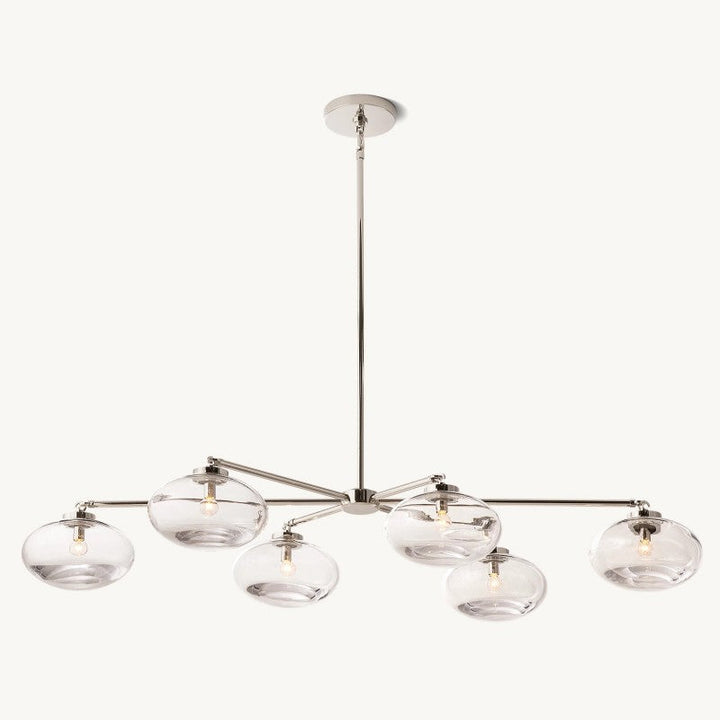 Celeste Clear Glass Mobile Linear Chandelier