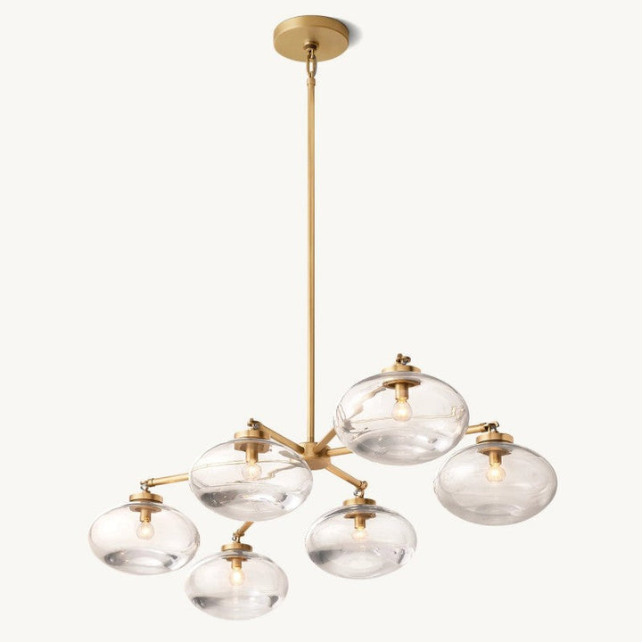 Celeste Clear Glass Mobile Linear Chandelier