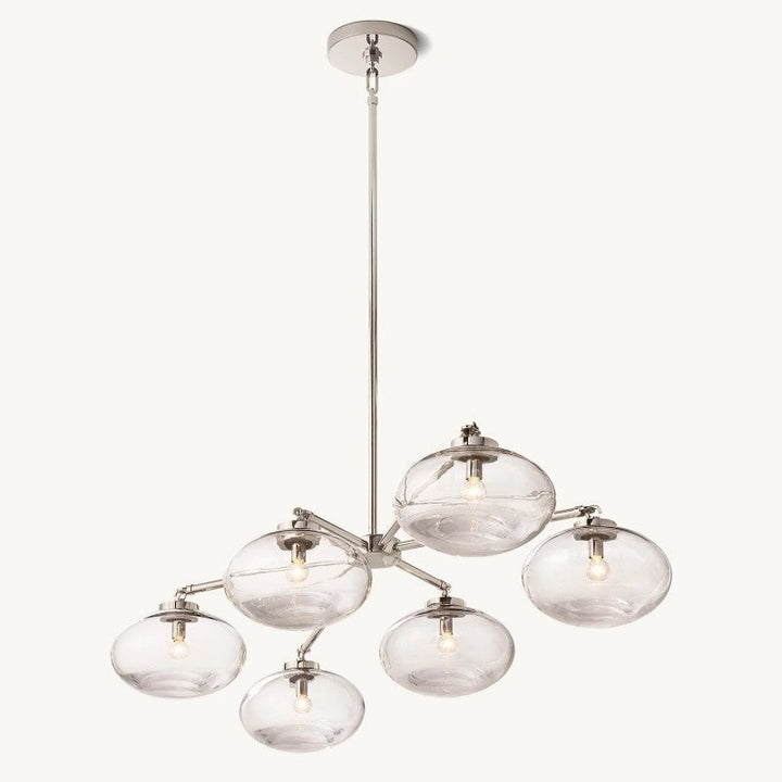 Celeste Clear Glass Mobile Linear Chandelier