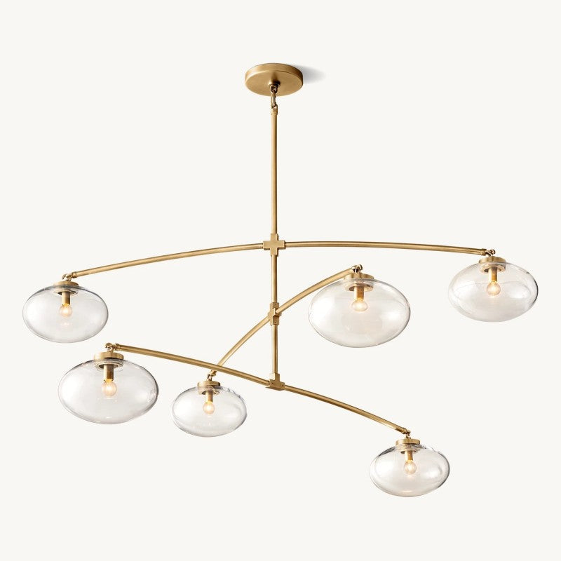 Celeste Clear Glass Mobile Round Chandelier