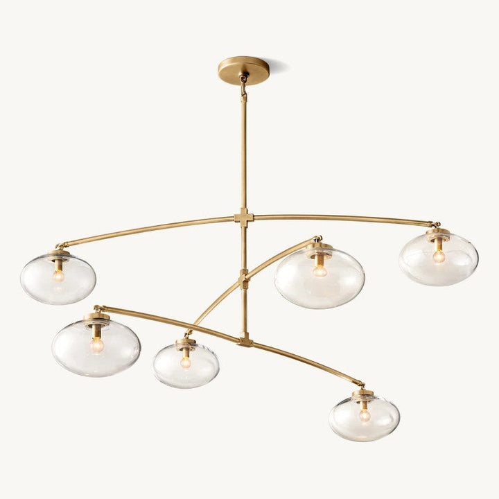 Celeste Clear Glass Mobile Round Chandelier