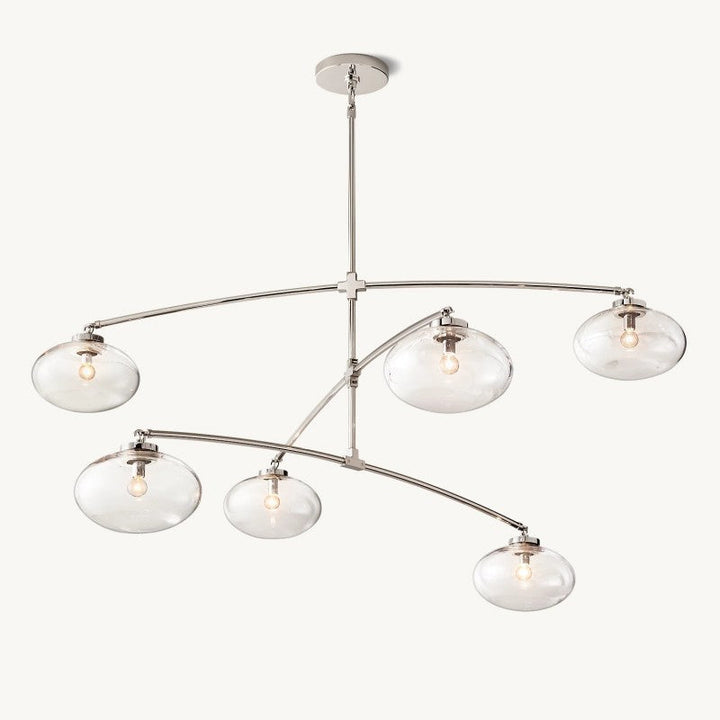 Celeste Clear Glass Mobile Round Chandelier