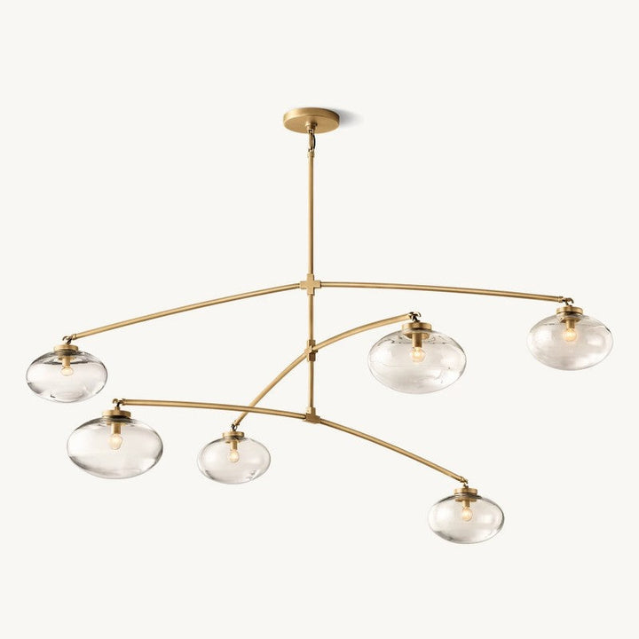 Celeste Clear Glass Mobile Round Chandelier