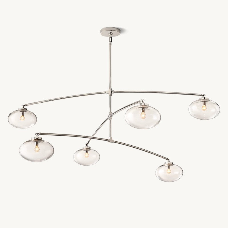 Celeste Clear Glass Mobile Round Chandelier