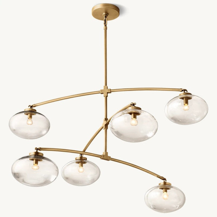Celeste Clear Glass Mobile Round Chandelier