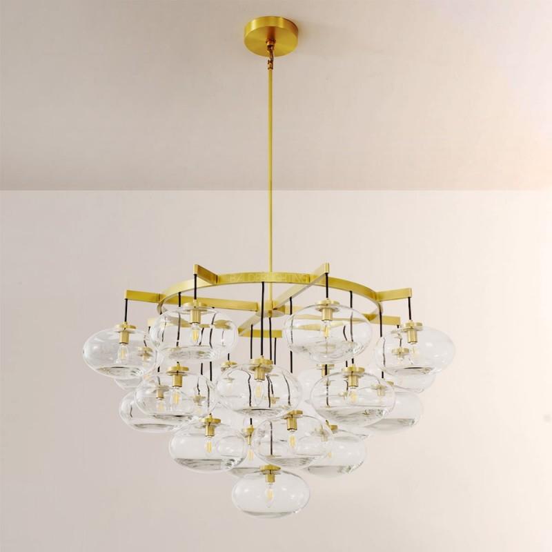 Celeste Clear Glass Round Chandelier 48"