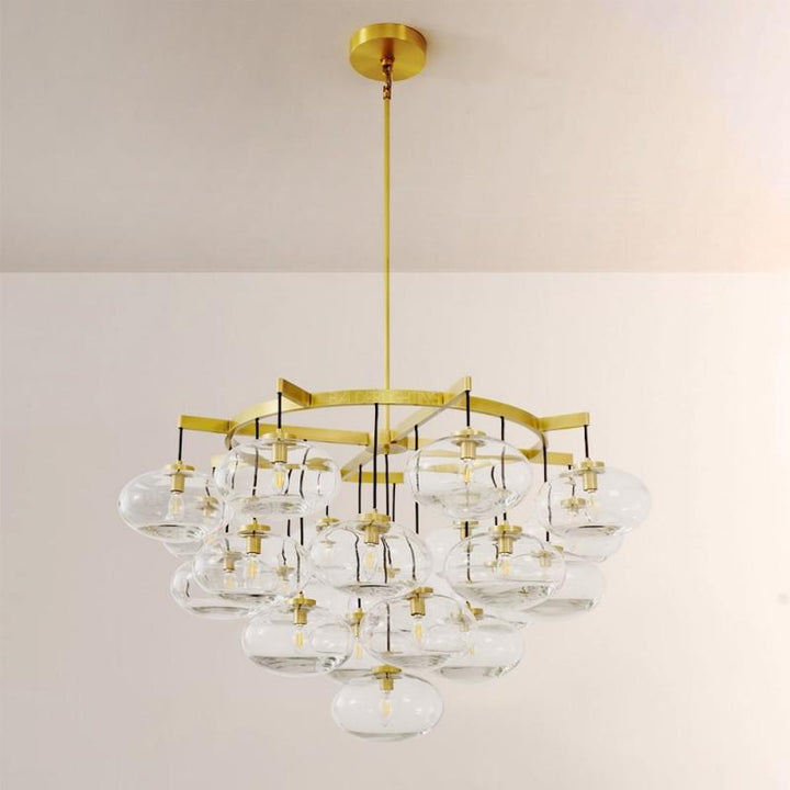Celeste Clear Glass Round Chandelier 48"
