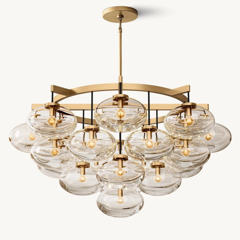 Celeste Clear Glass Round Chandelier 48"