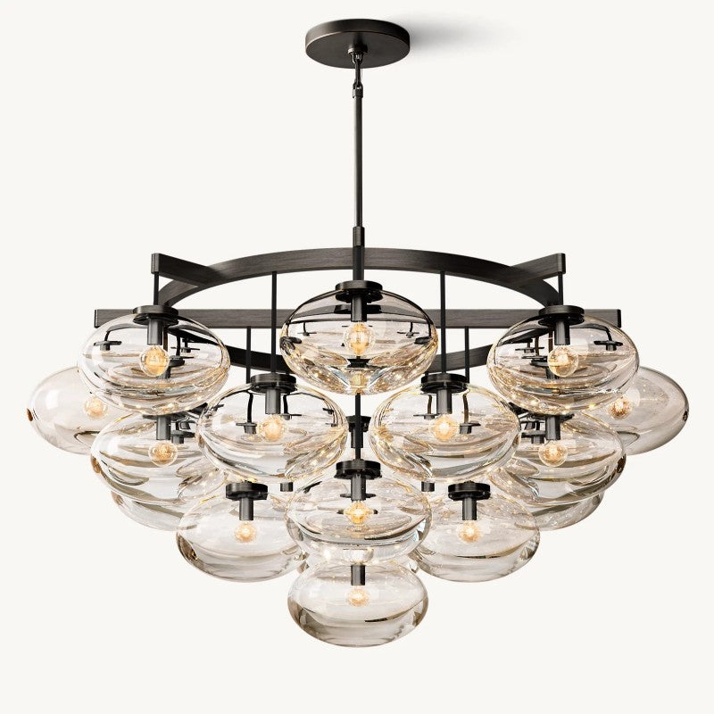 Celeste Clear Glass Round Chandelier 48"