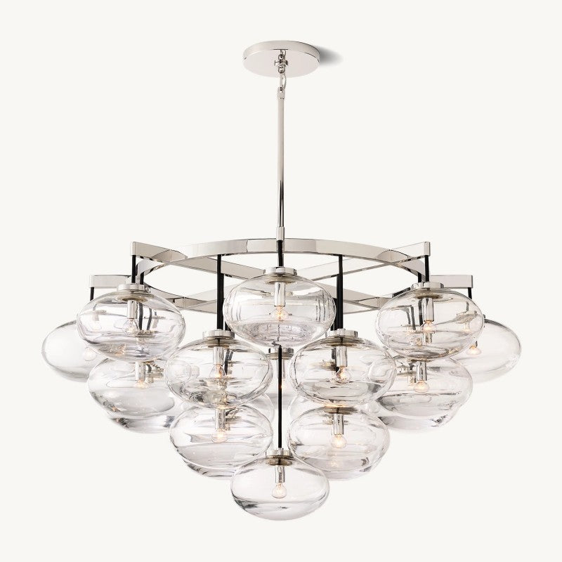 Celeste Clear Glass Round Chandelier 48"