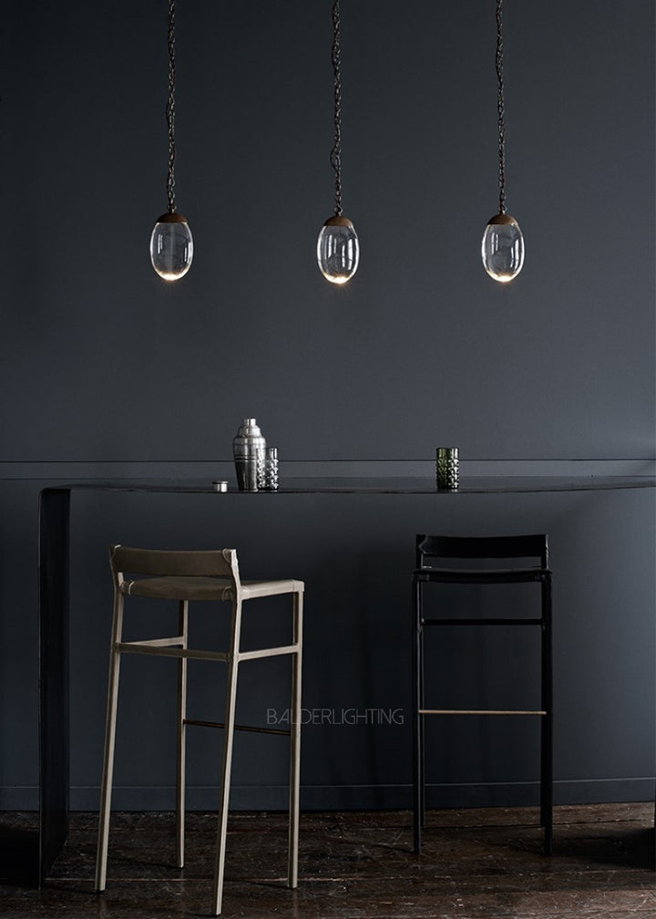 Celestial Pebble Linear Chandelier with Chain