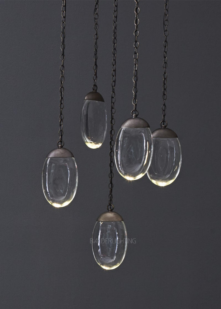 Celestial Pebble Round Chandelier with Chain