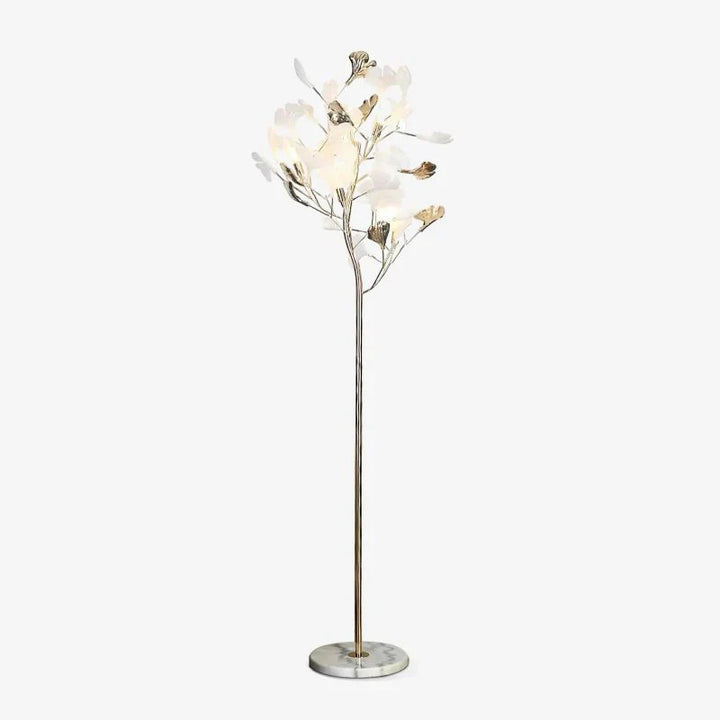 Ceramic Ginkgo Leaf Floor Lamp