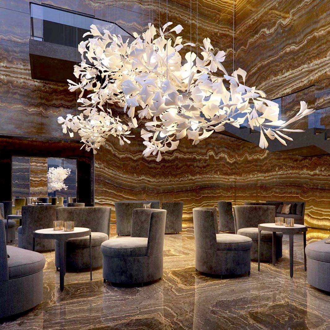 Ceramic Ginkgo B Chandelier