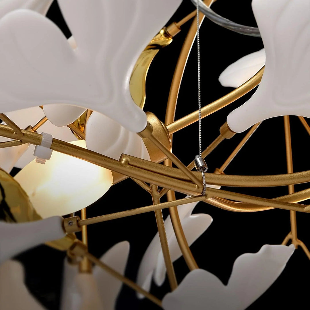 Ceramic Ginkgo B Chandelier