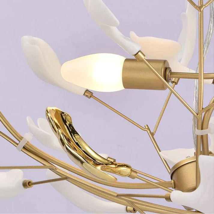 Ceramic Ginkgo Luxury Chandelier Style D