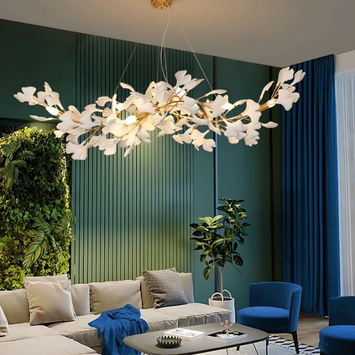 Ceramic Ginkgo Luxury Chandelier Style F