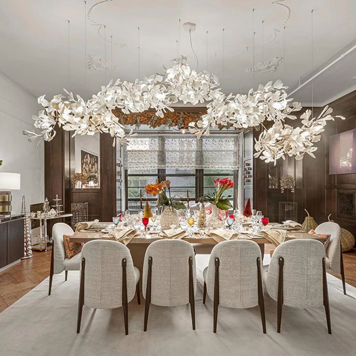 Ceramic Ginkgo Luxury Chandelier Style H