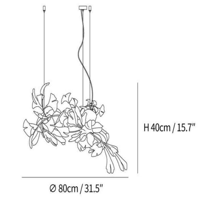 Ceramic Ginkgo Luxury Chandelier Style I