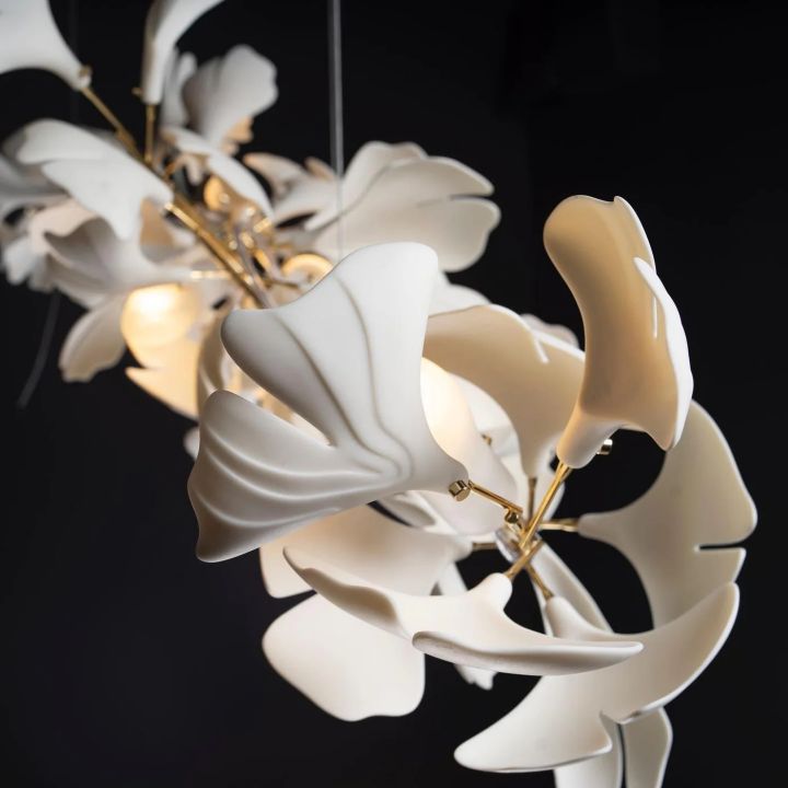 Ceramic Ginkgo Luxury Chandelier Style I