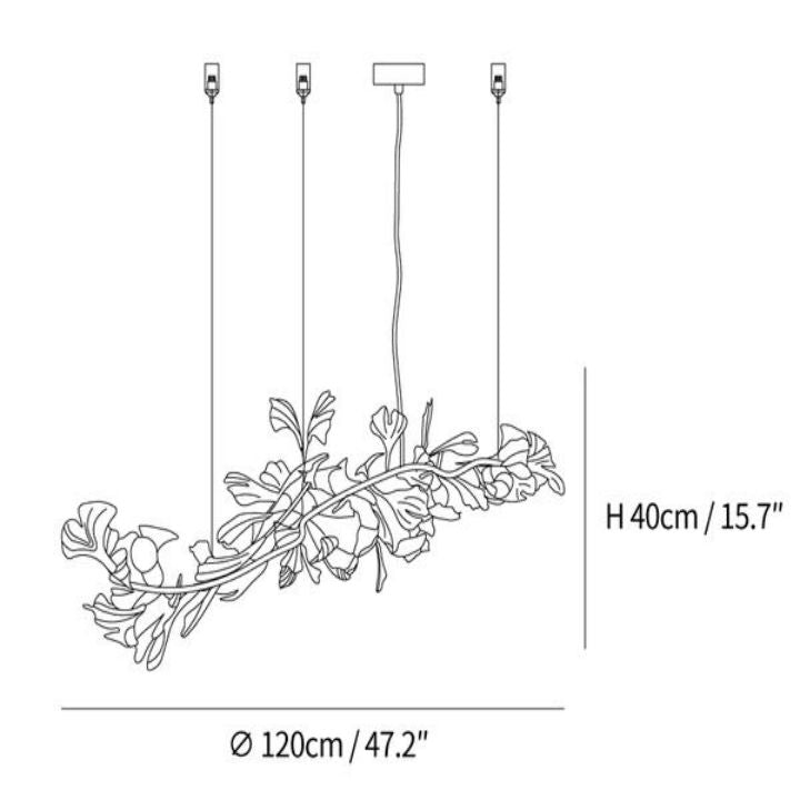 Ceramic Ginkgo Luxury Chandelier Style I