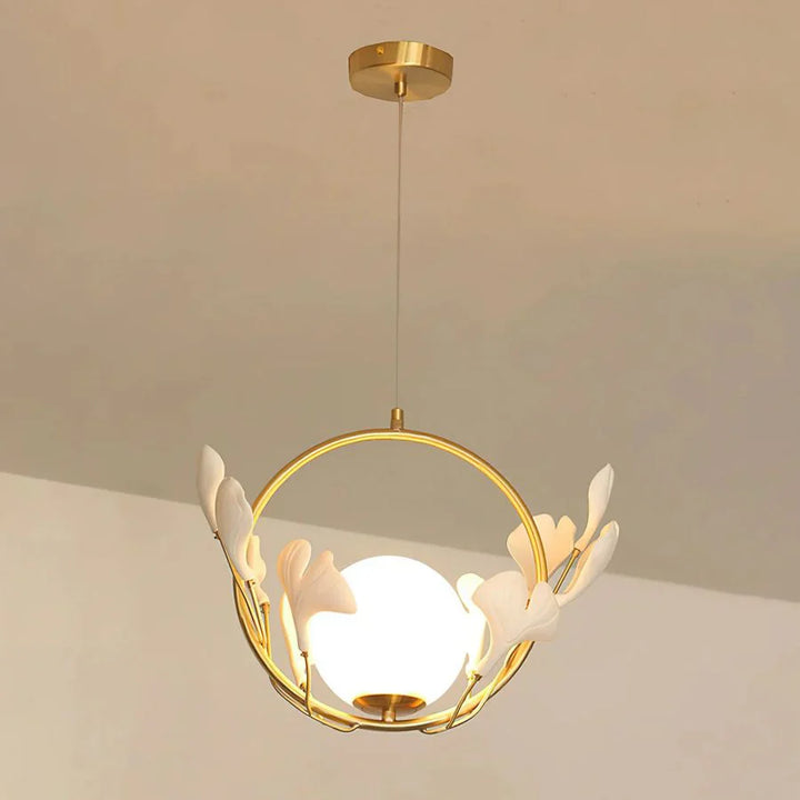 Ceramic Ginkgo Pendant Lamp