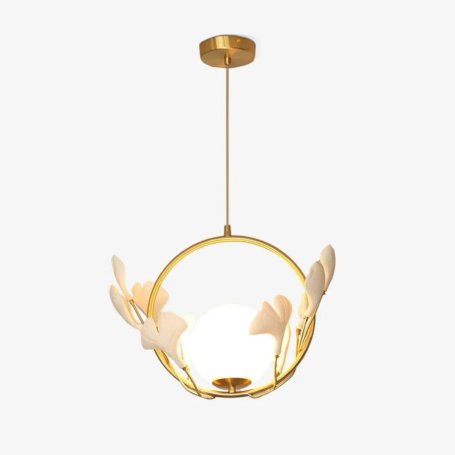 Ceramic Ginkgo Pendant Lamp