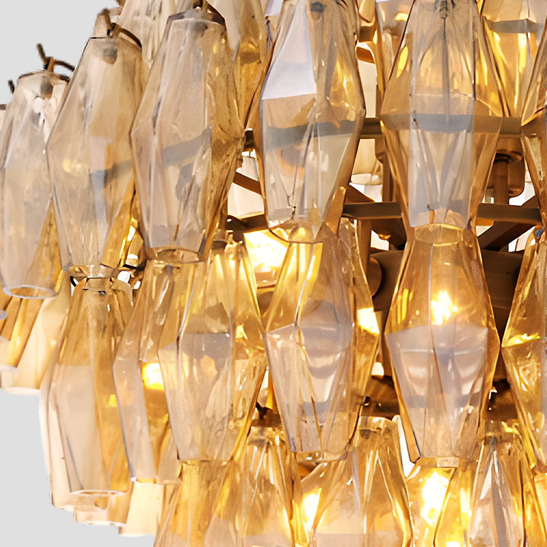 Charry Smoke Glass Large Chandelier