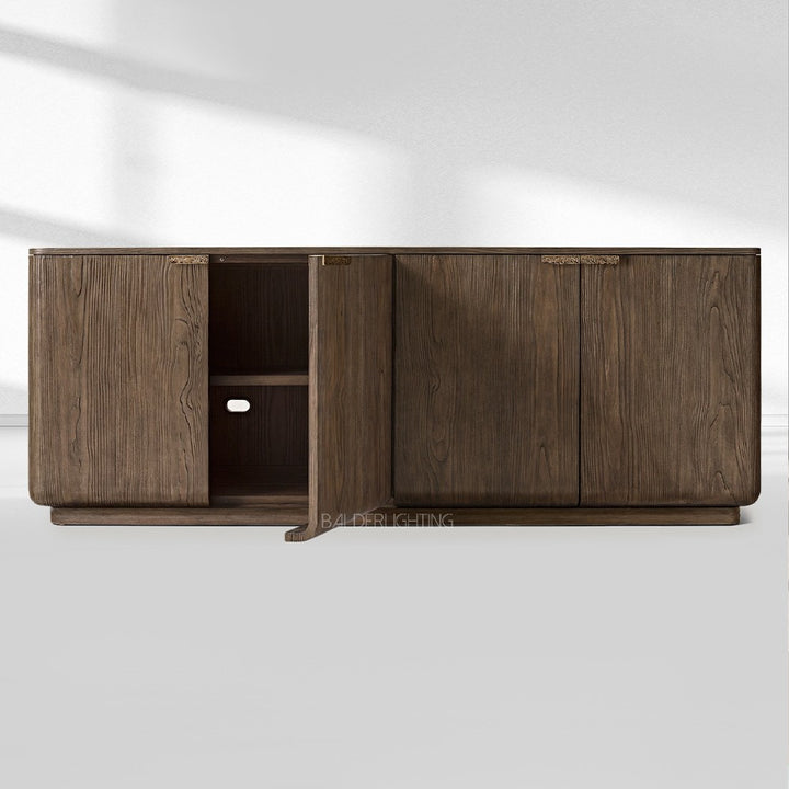 Cira Solid Wood 4-Door Sideboard