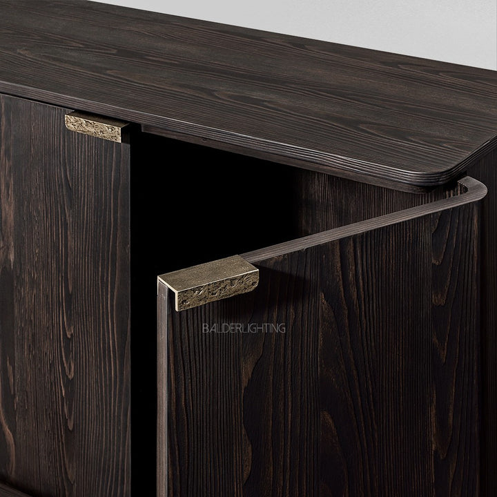 Cira Solid Wood 4-Door Sideboard