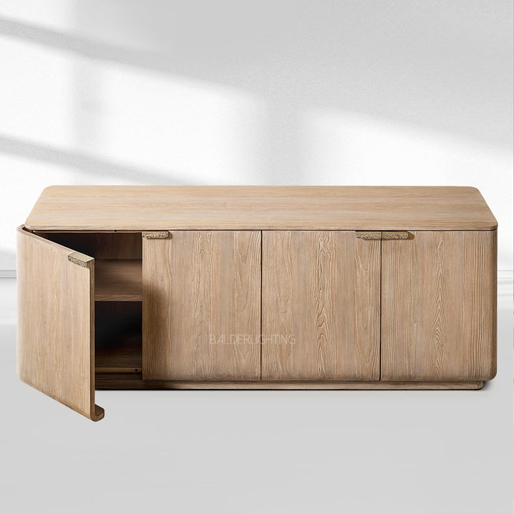 Cira Solid Wood 4-Door Sideboard