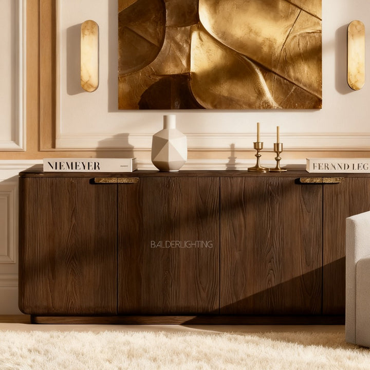 Cira Solid Wood 4-Door Sideboard