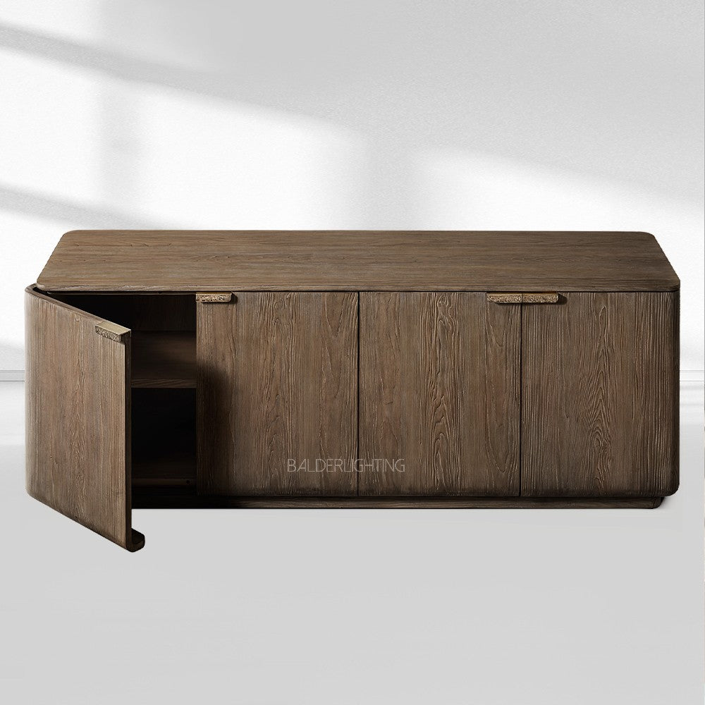 Cira Solid Wood 4-Door Sideboard
