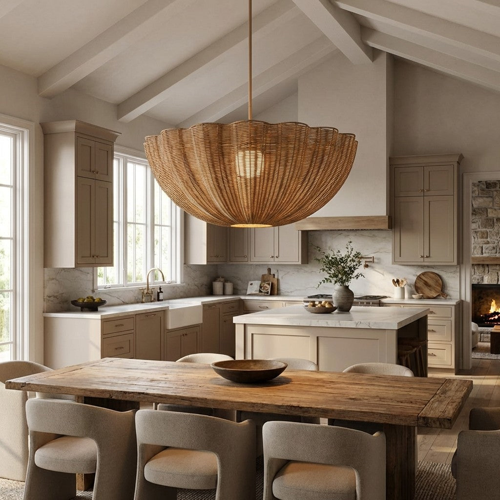 Claria Rattan Pendant
