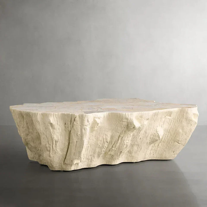 Clayhill Irregular Shape Coffee Table Petrified Wood Cocktail Table
