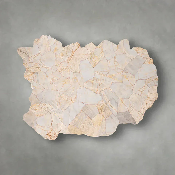 Clayhill Irregular Shape Coffee Table Petrified Wood Cocktail Table