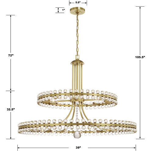 Clover 24 Light 39.25 inch Chandelier