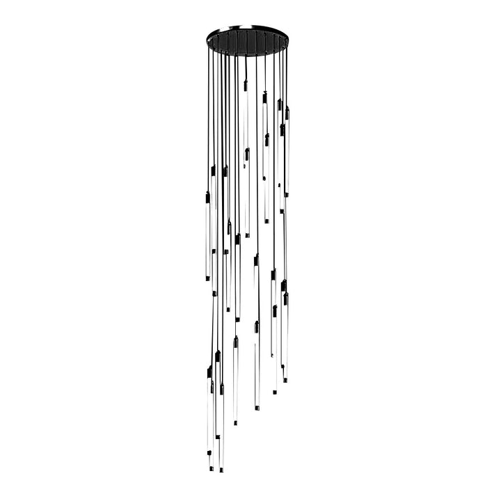 Contemporary Staircase Chandelier Spiral Tube Ceiling Light