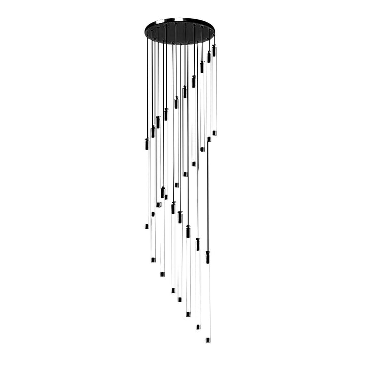 Contemporary Staircase Chandelier Spiral Tube Ceiling Light