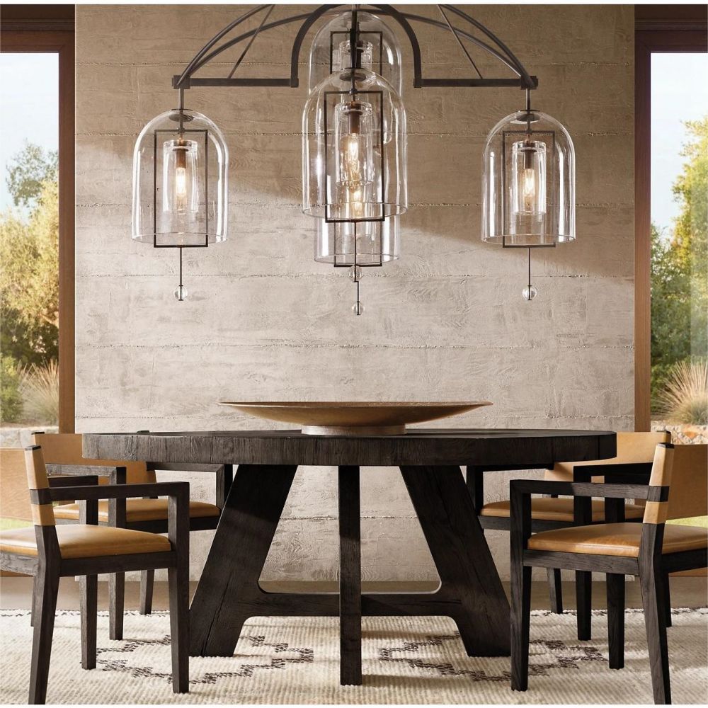 Cora Round Chandelier 73"D