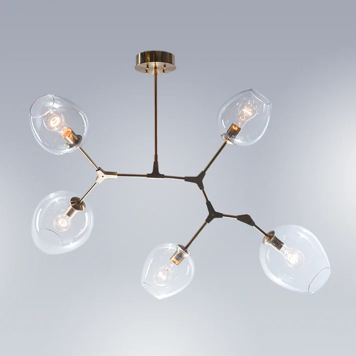 Covington Drop Globe Branching Bubble Chandelier 30"