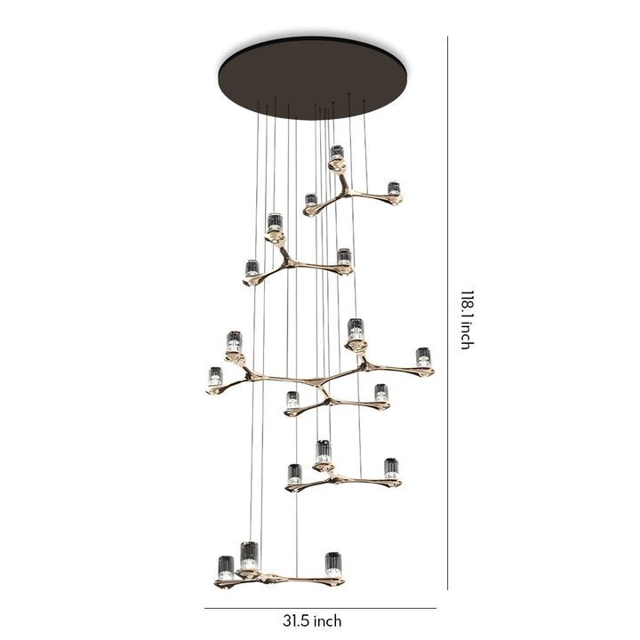 Crystal Staircase Chandelier Nordic Creative Ceiling Light