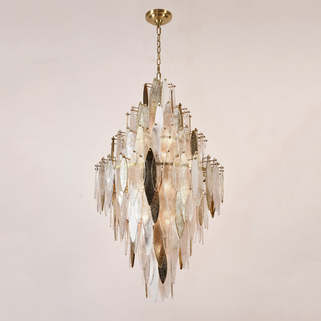 Alba Empire Tiered Oval Glass Chandelier