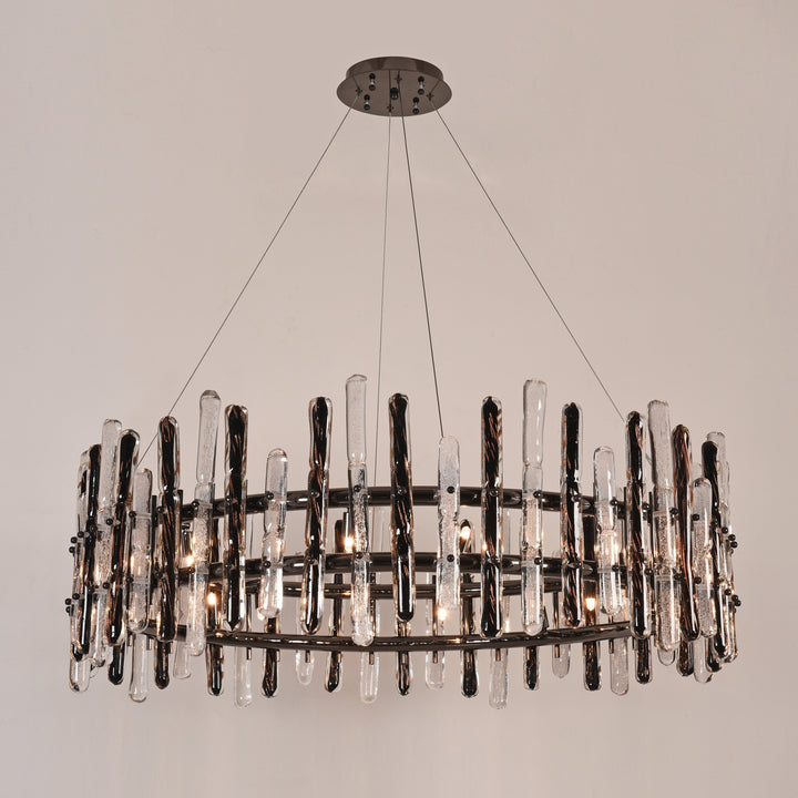 Sanjil Round Glass Chandelier