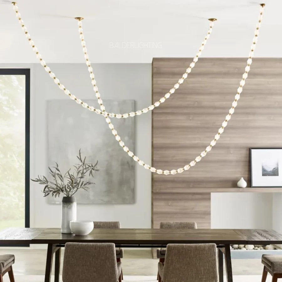Dana Glass Pearl Necklace Chandelier